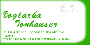 boglarka tonhauser business card